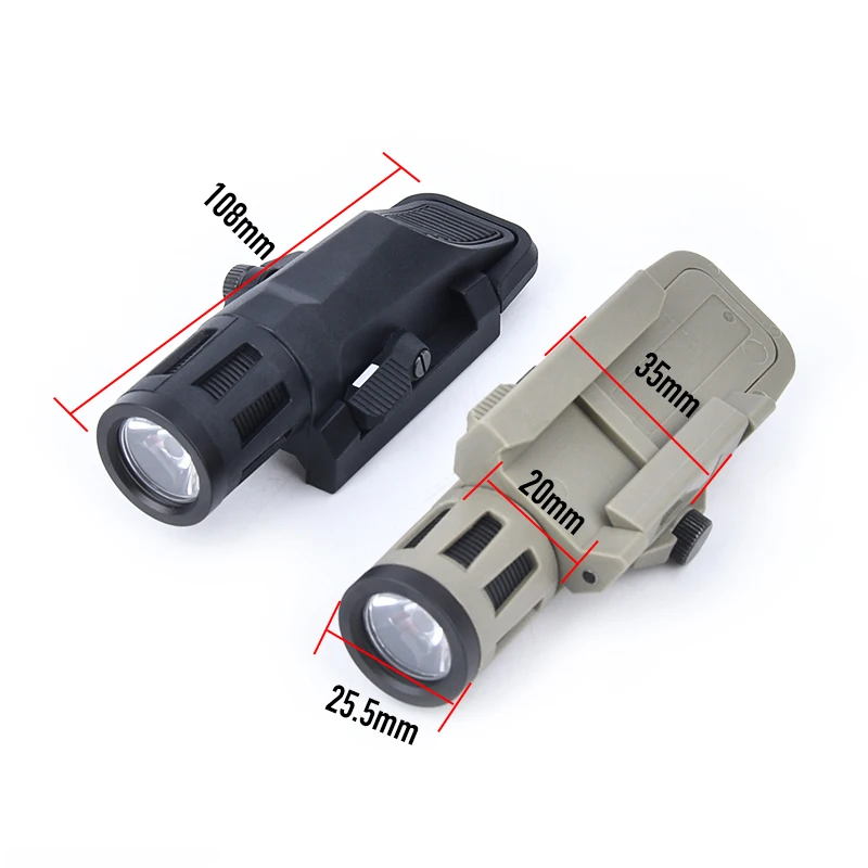 WADSN Tactica WML-X GEN2 APL-C arma linterna luz estroboscópica blanca ajuste 20mm Picatinny Rail caza Airsoft casco Scout Light - imagen 4