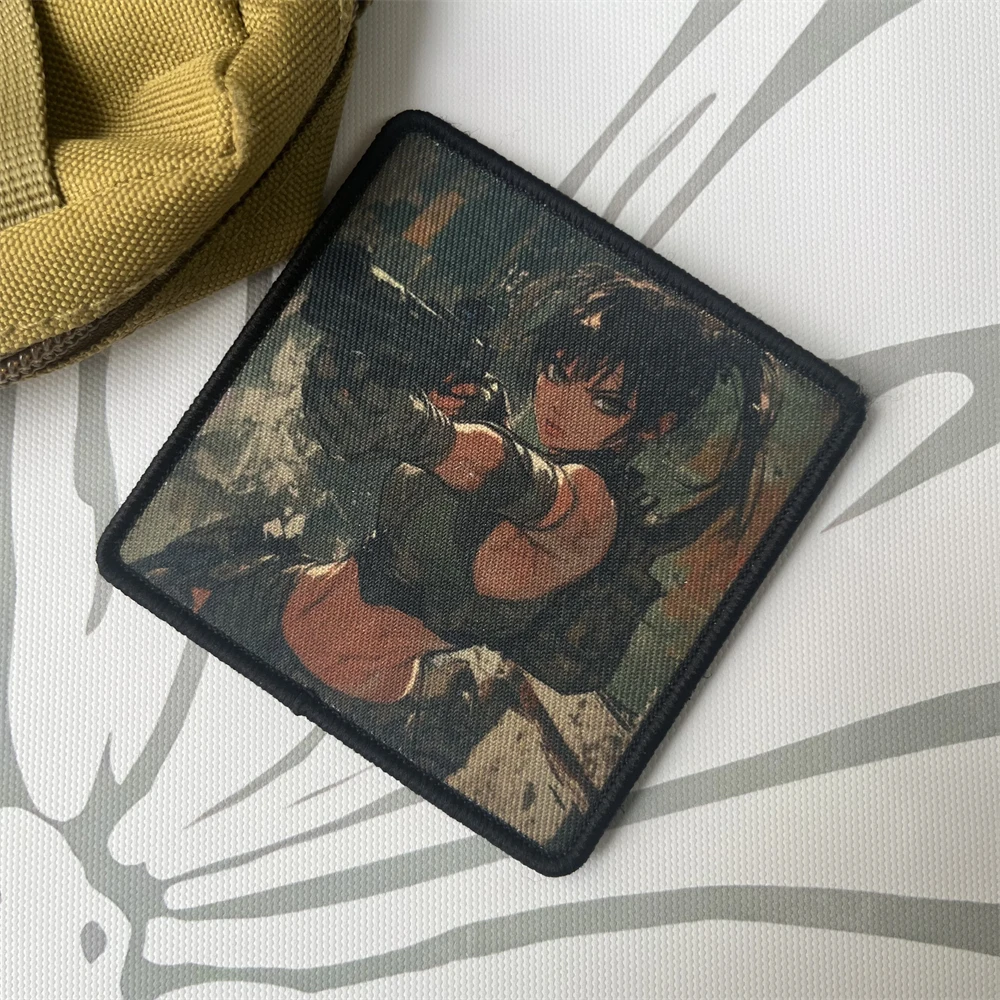 Parches tácticos de moral de leopardo de nieve para ropa, parche de gancho y bucle impreso, pegatina para mochila militar - imagen 3