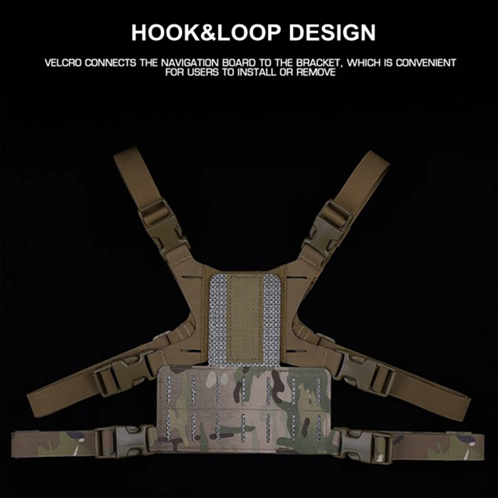 Soporte táctico de navegación para teléfono móvil, soporte fijo para el pecho, MOLLE colgante, accesorios de expansión inferior, cinturón táctico - imagen 3