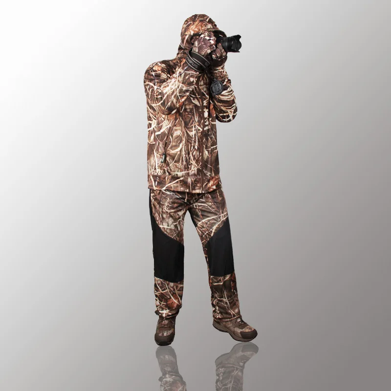 Ropa de camuflaje biónico para exteriores, traje de malla transpirable para pesca, antimosquitos, protector solar - imagen 4