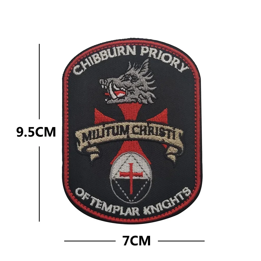 Insignia de moral de legión de caballero cruzado, accesorios tácticos bordados, parches de gancho y bucle, emblema militar, pegatina de decoración de mochila - imagen 5