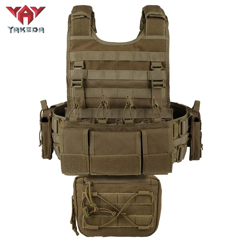 YAKEDA chaleco táctico camuflaje portador de placa para caza poliéster