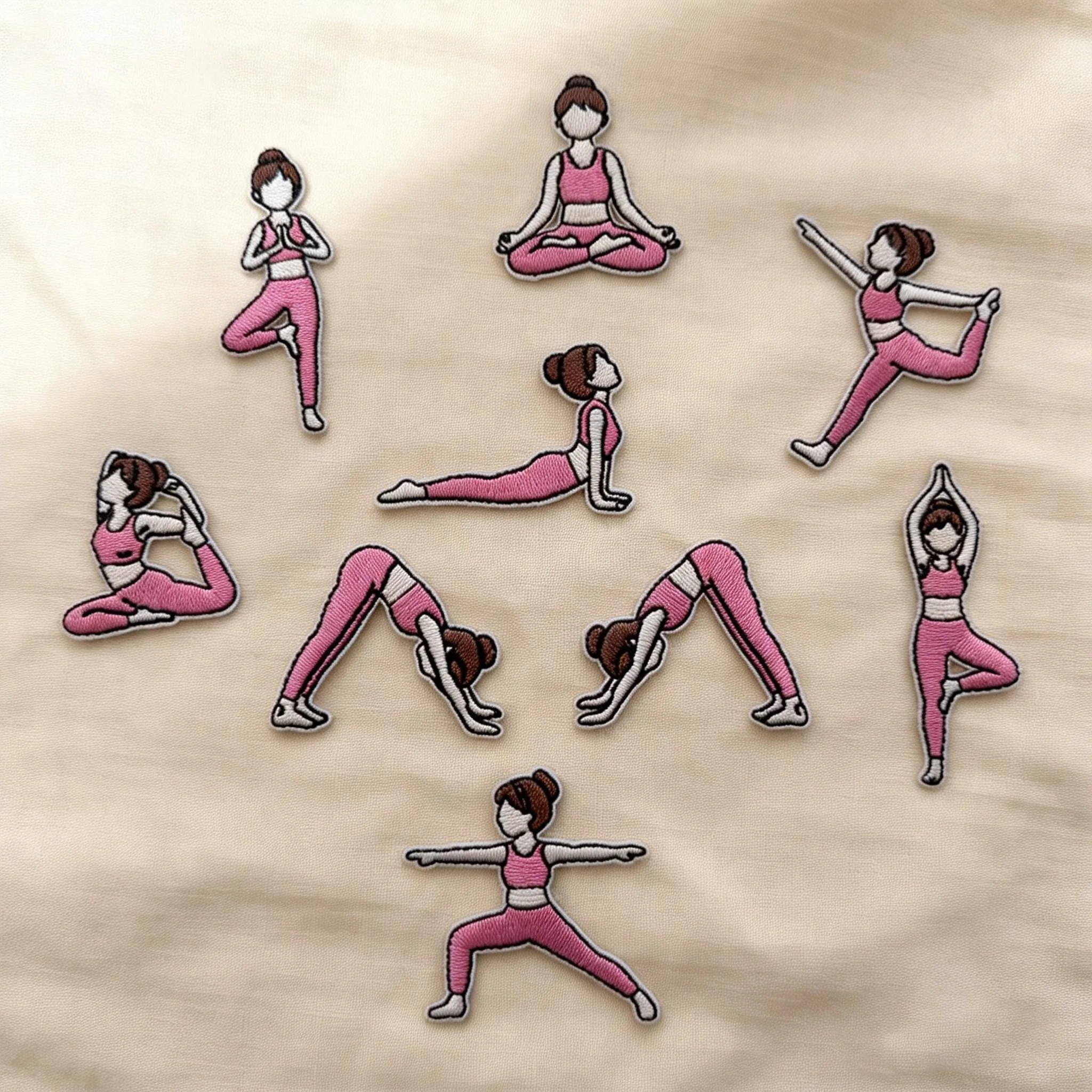 Parche bordado para chica de Yoga, parches para planchar, diseño de pose de meditación para ropa deportiva, chaqueta, estera, bolsa, parches de decoración de estilo de vida consciente - imagen 2