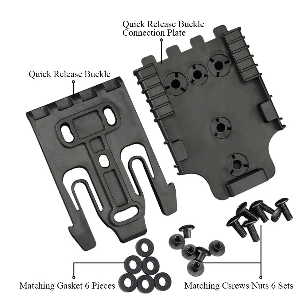 Base adaptadora táctica, hebilla de liberación rápida, Base adaptadora de funda de extracción rápida para caza, accesorios Airsoft - imagen 3