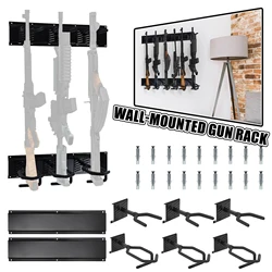 Soporte mural para rifles y escopetas – estante acero regulable