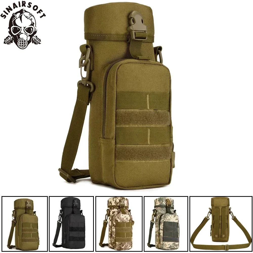 Bolsas tácticas Molle con cremallera para botellas de agua, bolsa pequeña para maletas, riñonera impermeable de nailon, bolsa para botellas deportivas para viajes al aire libre