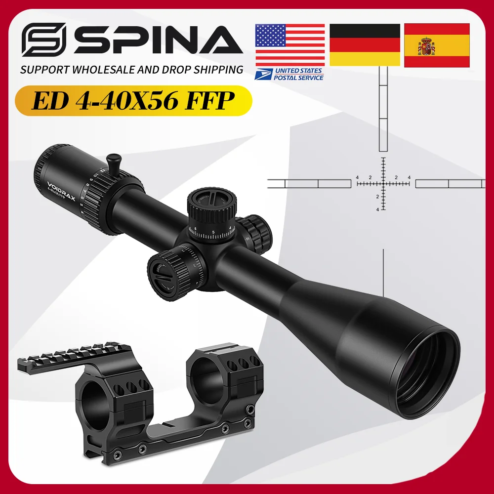 Spina Optics VoidRax 4-40x56 FFP – Mira telescópica Picatinny
