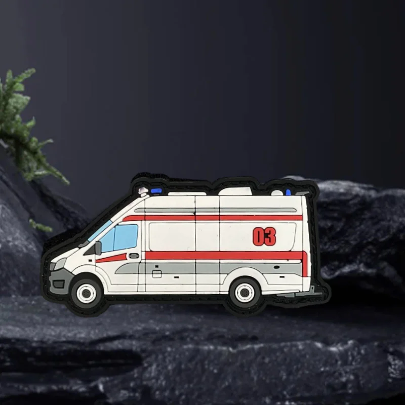 Parche táctico de ambulancia, insignia de moral militar, gancho y bucle de PVC, mochila, ropa, accesorios decorativos, pegatina, brazalete - imagen 3