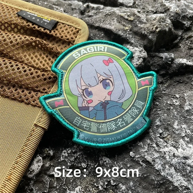 Parche táctico bordado de Anime, insignias de moral de equipo, sin trabajo, envío, N.E.E.T. Pegatinas de accesorios Cos - imagen 3