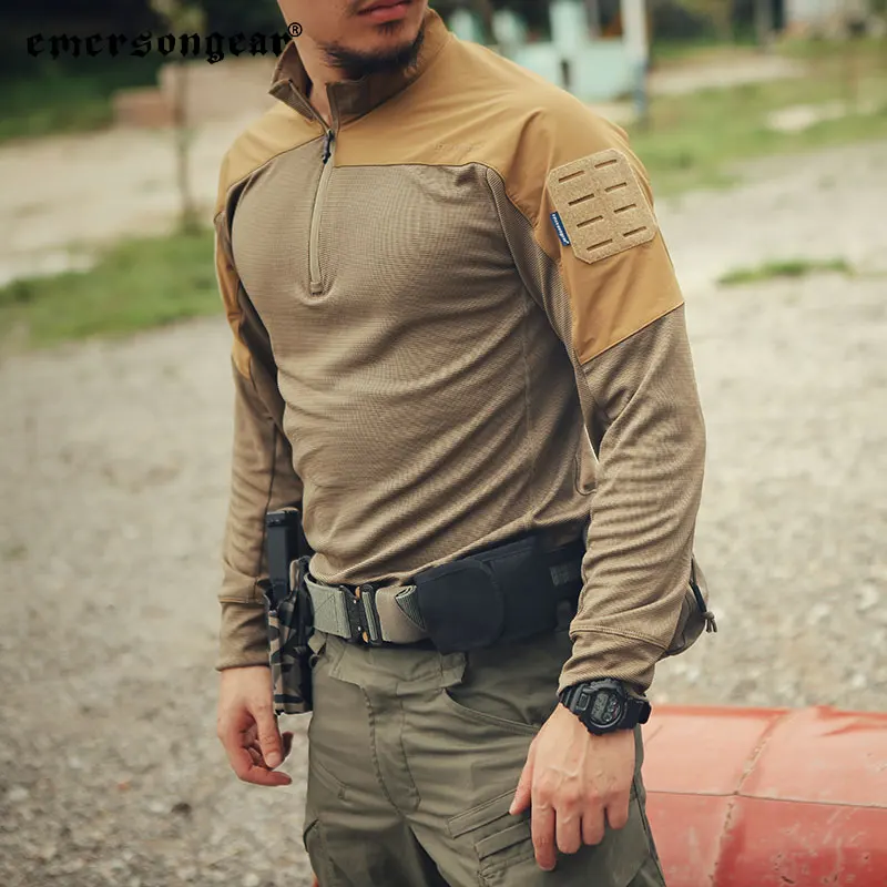 Emersongear-Camiseta táctica UMP Frogmen con etiqueta azul, camisetas deportivas de manga larga ligeras para correr de secado rápido, camiseta para exteriores - imagen 5