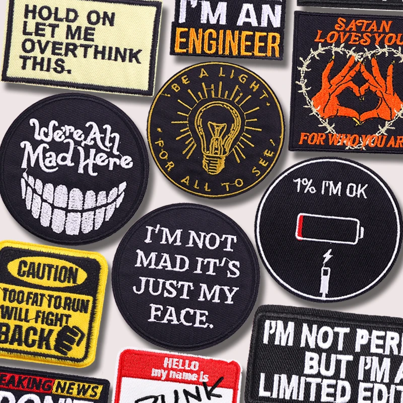 Parches bordados con letras DIY, chaquetas, sombreros, insignias bordadas, parches para planchar para ropa, parches termoadhesivos, parche de costura