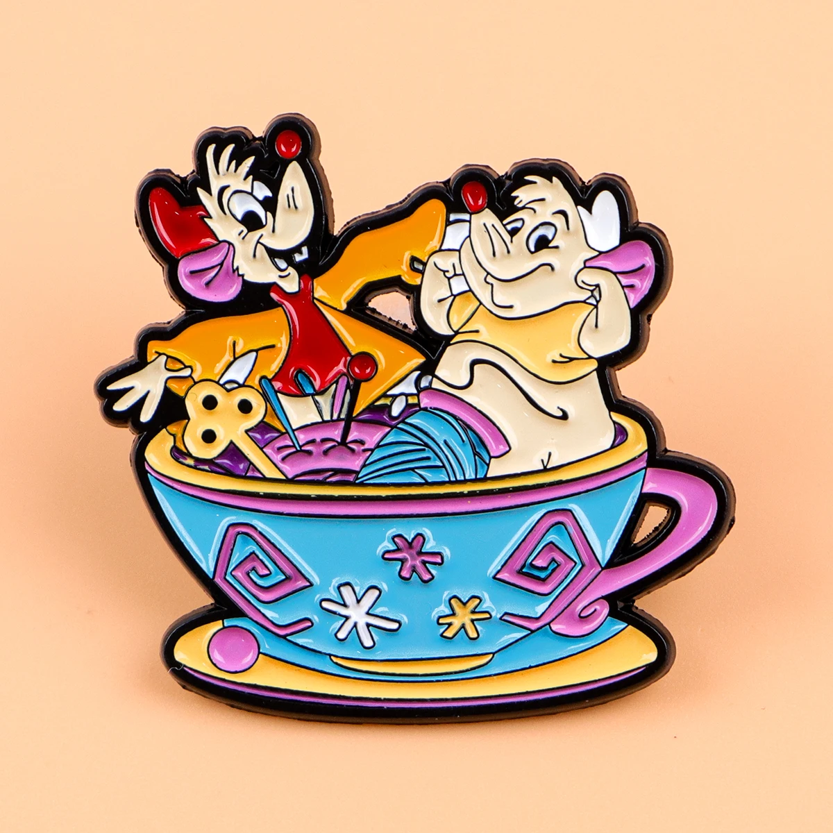 Juego de 2 unidades de alfileres esmaltados de ratón, broche de dibujos animados, animales divertidos, Pin de solapa de Metal, insignia, accesorios para mochila, joyería, regalos para amigos - imagen 4