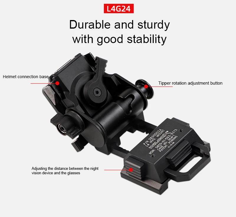 Soporte para casco JH L4G24 camión volquete de Metal para dispositivo de visión nocturna PVS15 PVS18 GPNVG18 - imagen 2