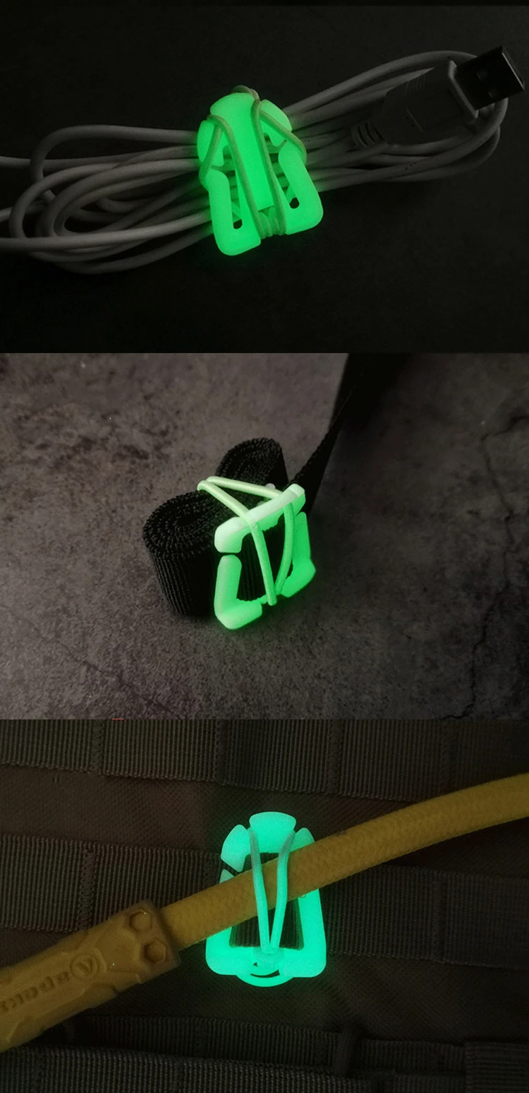 Clip luminoso en uso con accesorios tácticos