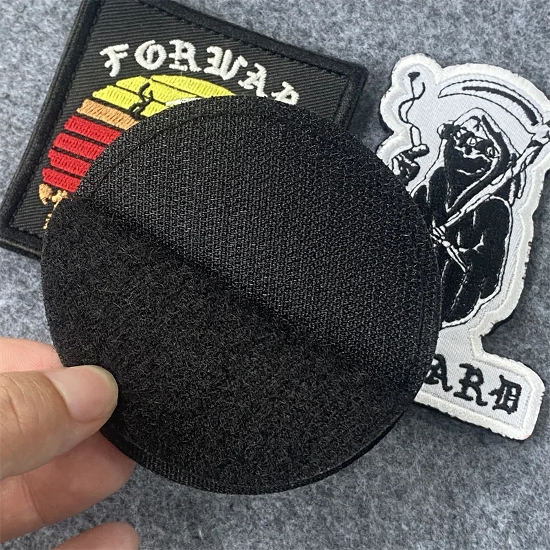 Parche bordado de calavera "Fuerza de trabajo", insignia de moral táctica militar, brazalete con gancho y bucle, mochila, pegatina decorativa para ropa - imagen 5