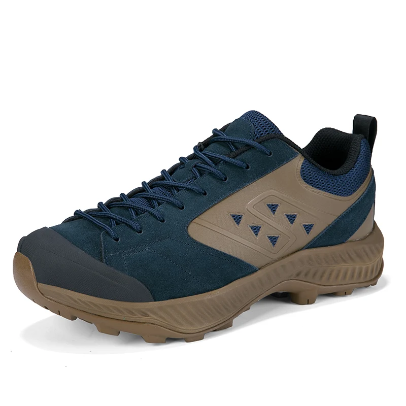 HIKEUP-Zapatillas deportivas de cuero para hombre y mujer, zapatos de Trekking, senderismo, escalada, diseñador de lujo, talla grande - imagen 2