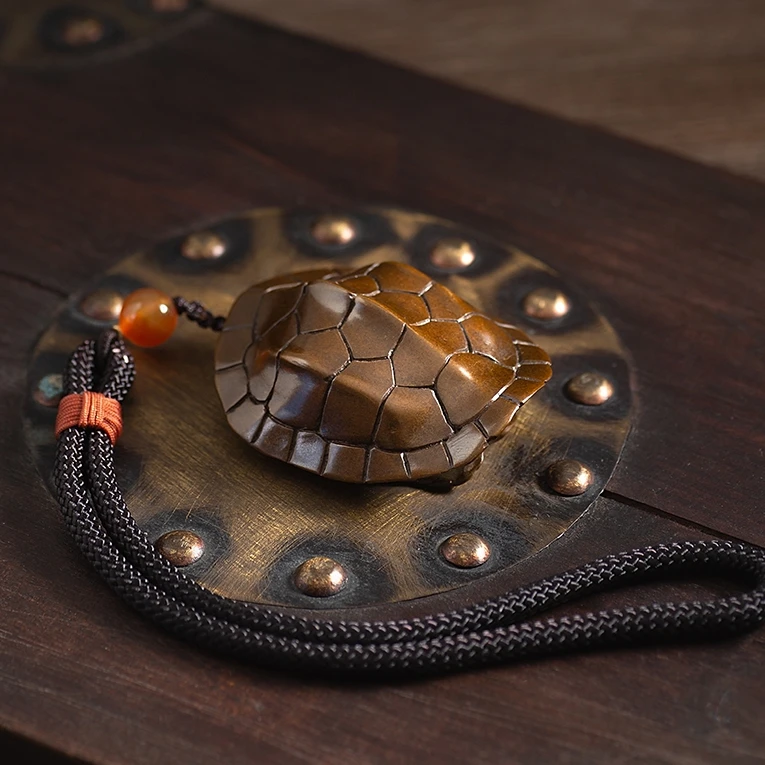 Juego de oráculo de concha de tortuga de latón para hombres, pieza de mano de descompresión de mundo rico, juego de disco creativo - imagen 5