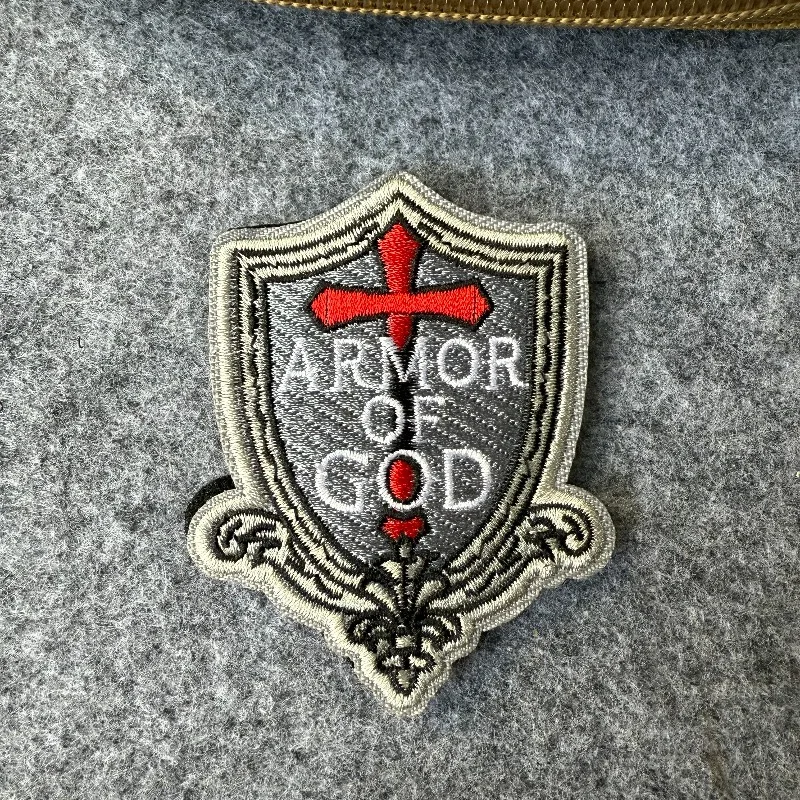 Parche bordado Armor of God Cross Shield, accesorios DIY para mochilas, chalecos militares, parche táctico con gancho y bucle para ropa - imagen 5