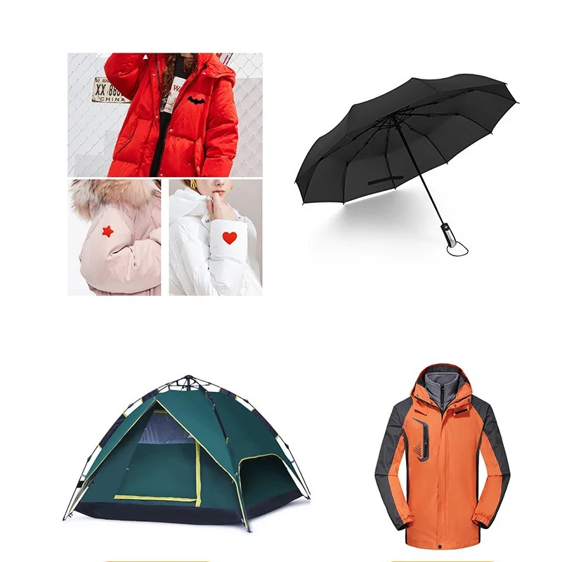 Parches autoadhesivos para ropa de chaqueta de 14,5x24,5 cm, reparación lavable, impermeable, paraguas, pegatina de tela para tienda, parche a prueba de lluvia - imagen 5