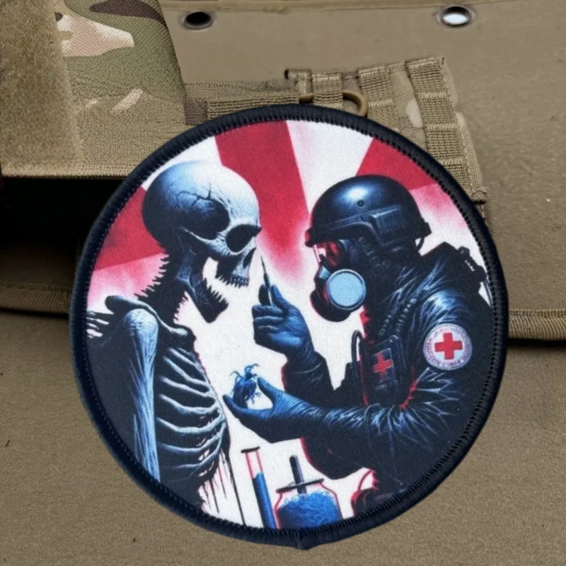 Parche de impresión médica, chaleco táctico de soldado, insignia de moral con gancho y bucle, pegatinas decorativas para mochila, parches para brazalete para ropa - imagen 5