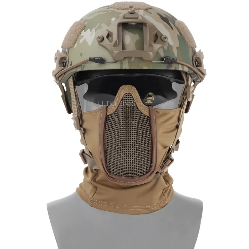 Máscara táctica Airsoft para tiro, casco protector, máscaras para ciclismo, montar en bicicleta, senderismo, funda facial ligera - imagen 4