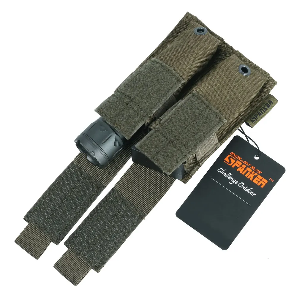 EXCELENTE ELITE SPANKER, bolsa táctica doble para pistola Mag, bolsa Molle para revistas, bolsas de almacenamiento Airsoft, bolsas para revistas de pistola de 9mm - imagen 5