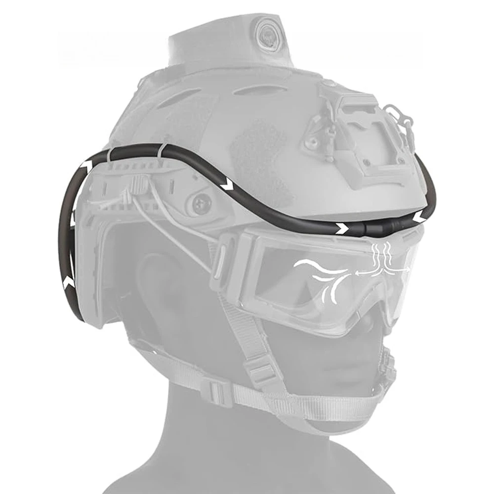 Gafas tácticas desempañador para caza al aire libre, gafas de tiro, unidad antiniebla, Kit de ventilador desempañante de velocidad del viento ajustable, nuevo - imagen 3