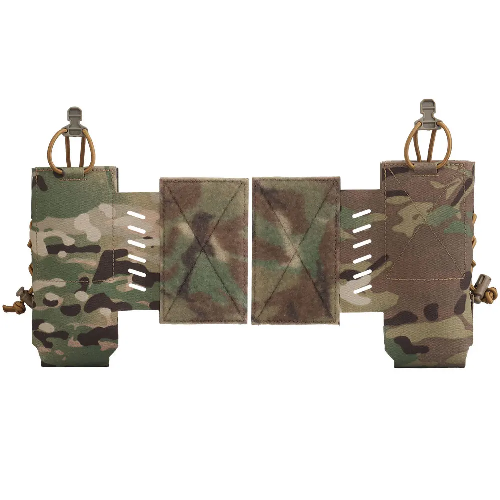 Bolsa de Radio de 2 uds., cable de choque, aparejo de pecho de retención, bolsa lateral, bolsa lateral colgante, expande el almacenamiento de Walkie Talkie para AN/PRC-148/152/163 - imagen 2