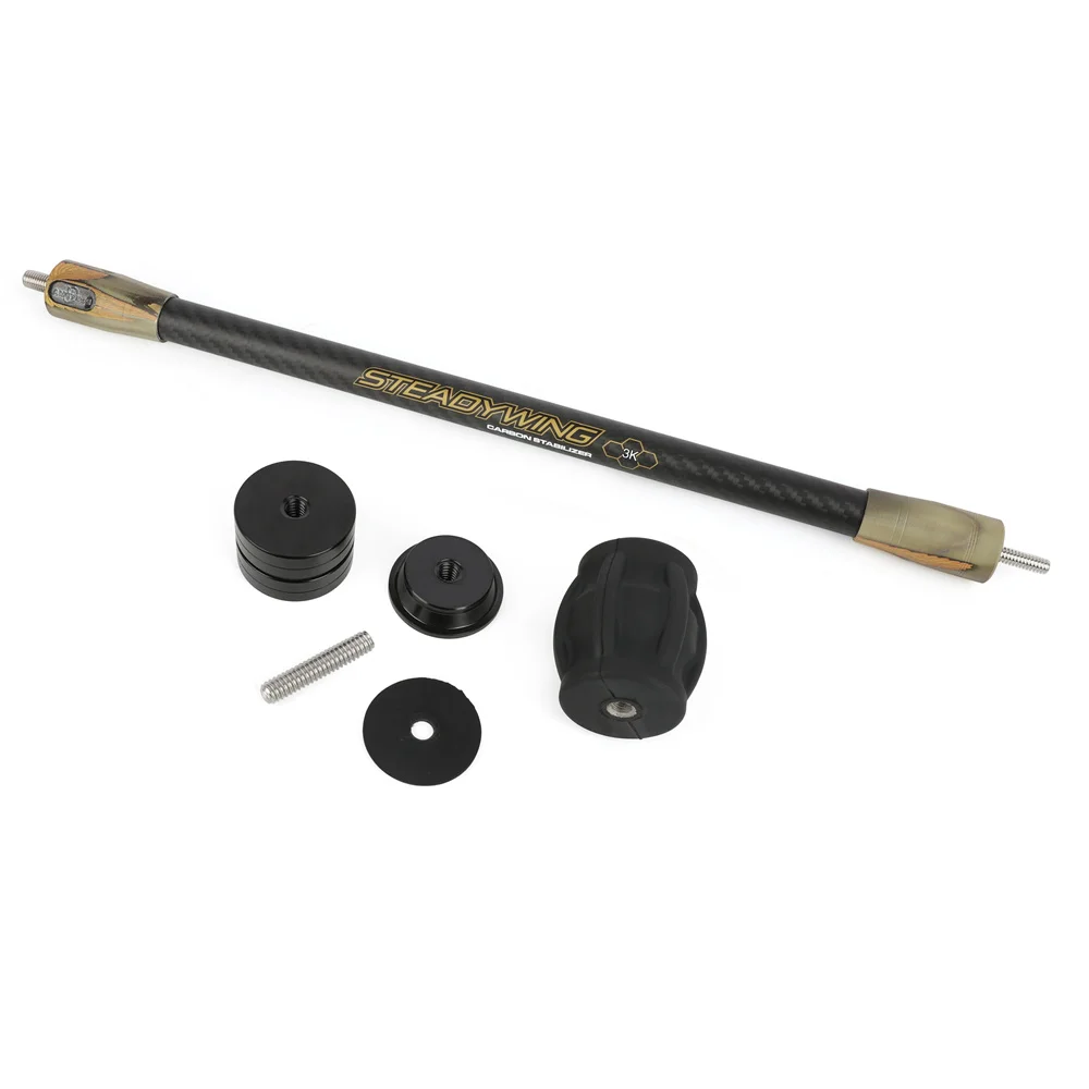 Estabilizador de carbono 3k, varilla de equilibrio de tiro con arco, amortiguador de 6/8/10/12/15 pulgadas, arco, caza al aire libre, tiro, práctica de objetivo - imagen 5