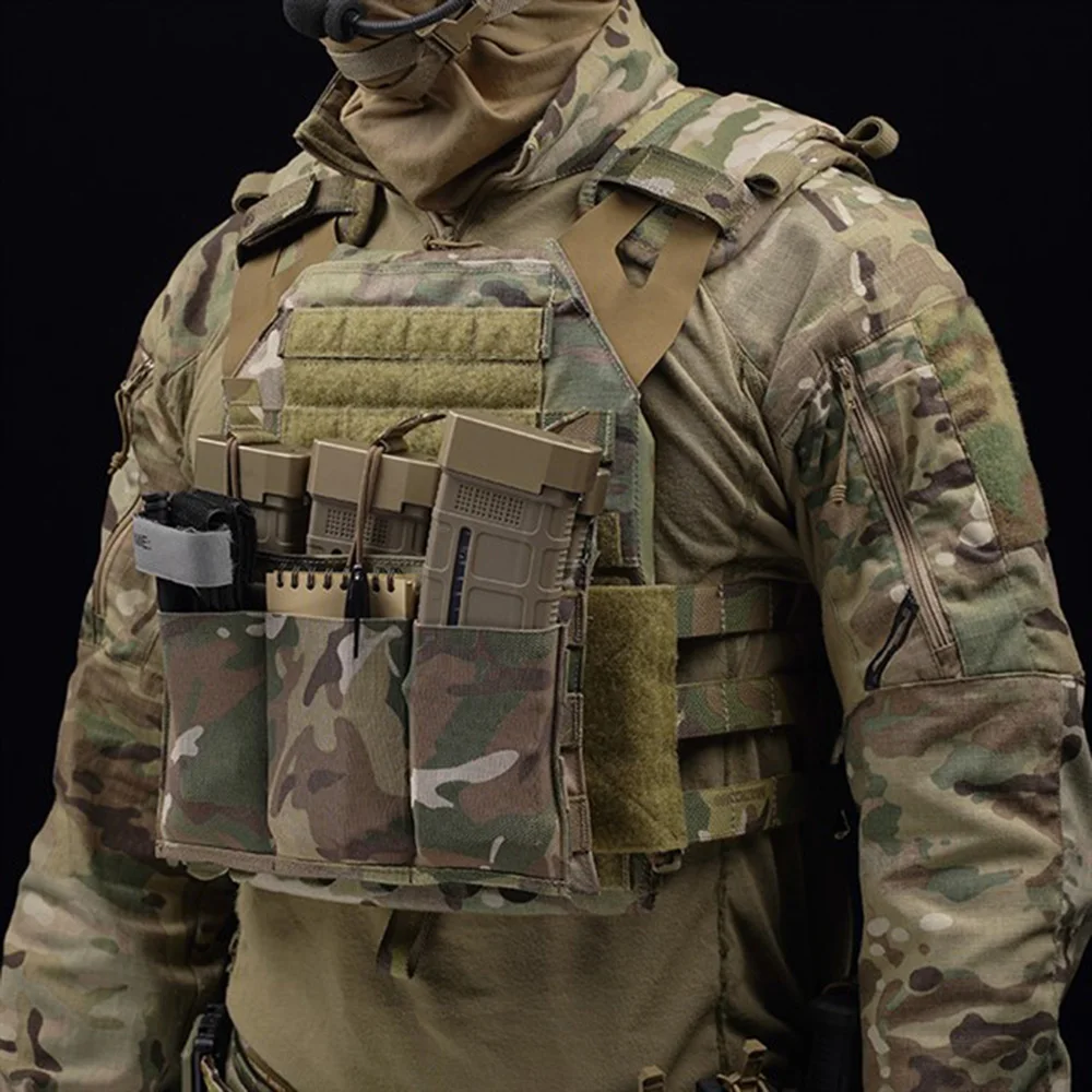 Bolsa táctica para Mag 5,56/7,62, bolsa elástica Triple Mag, bolsa de almacenamiento MOLLE de extracción rápida - imagen 2