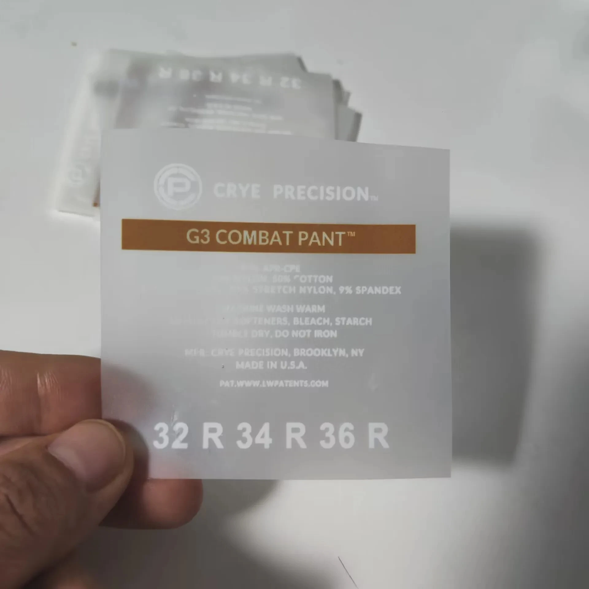 Etiqueta de pantalones de camisa G2 G3 JPC2.0 FE RRO etiqueta de estampado en caliente gen3 etiqueta de lavado de traje de rana jpc2.0 etiqueta de estampado en caliente