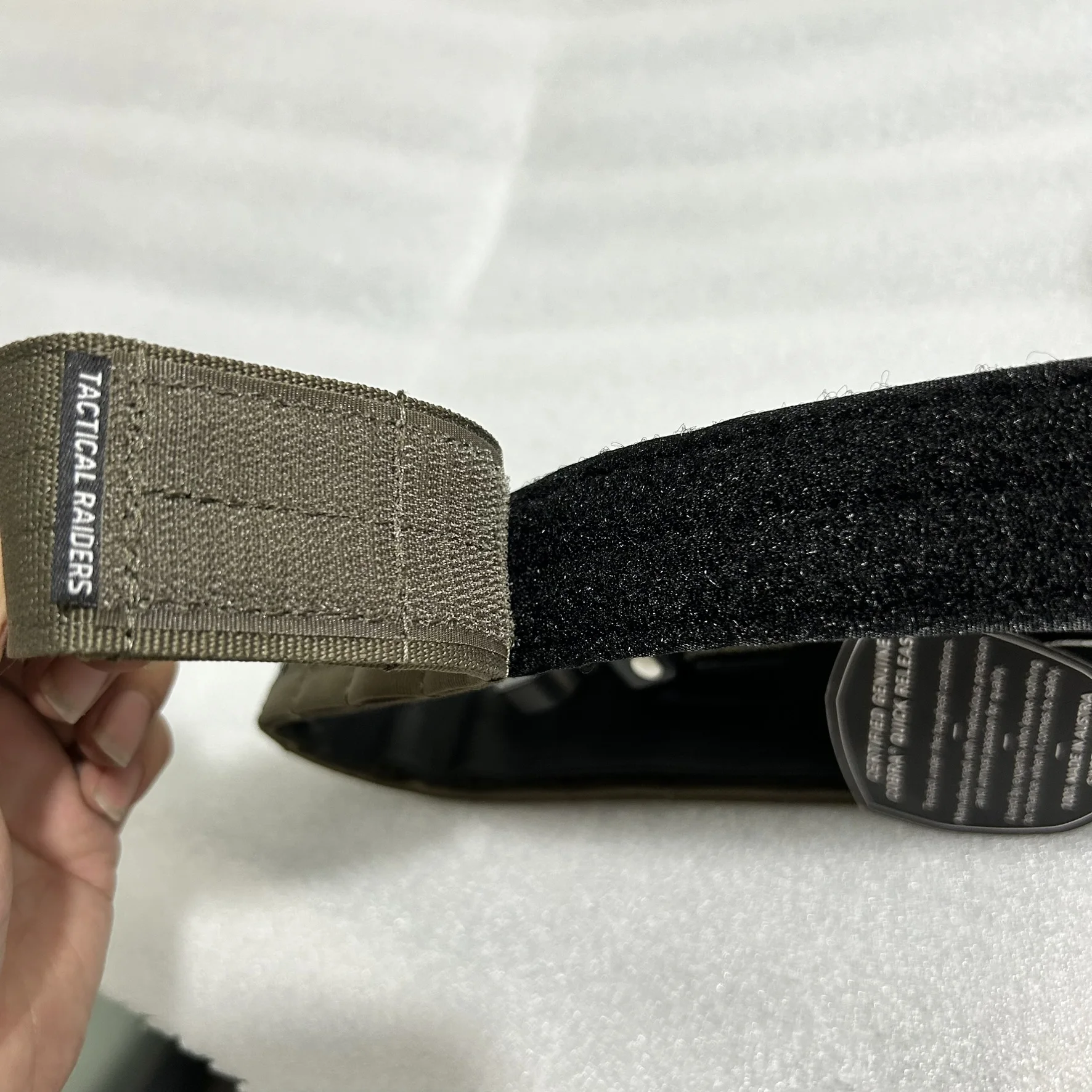 Cinturón de batalla (hebilla metálica austriaca de liberación rápida) - Cinturón rígido táctico de 45 mm con placa Tegris para airsoft, caza y servicio - imagen 2