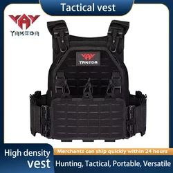 YAKEDA 6094 Chaleco militar Hebillas de liberación rápida Bordes antiabrasión 1000D Cordura Durabilidad extrema Uso multimeje