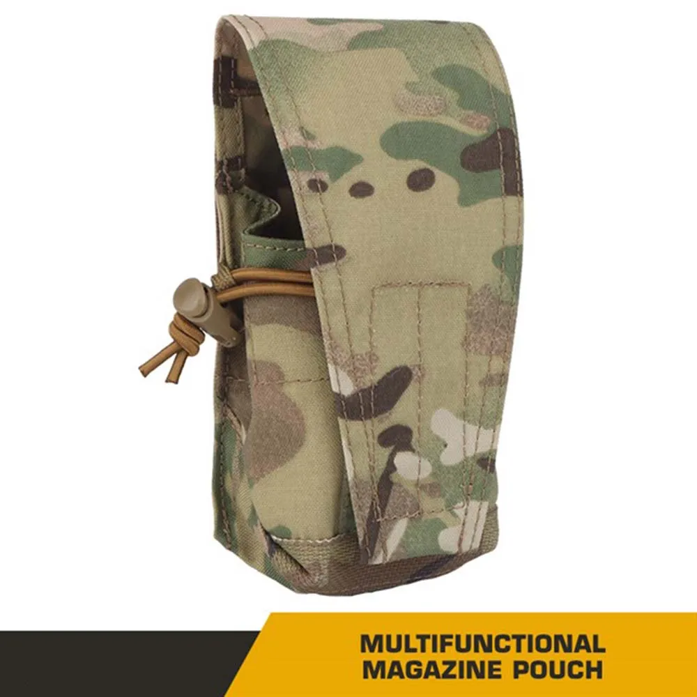 Bolsa para revistas multifunción táctica para exteriores, chaleco Molle, bolsa para artículos diversos, bolsa para Radio SS, portador doble de 5,56 Mag, camuflaje - imagen 2