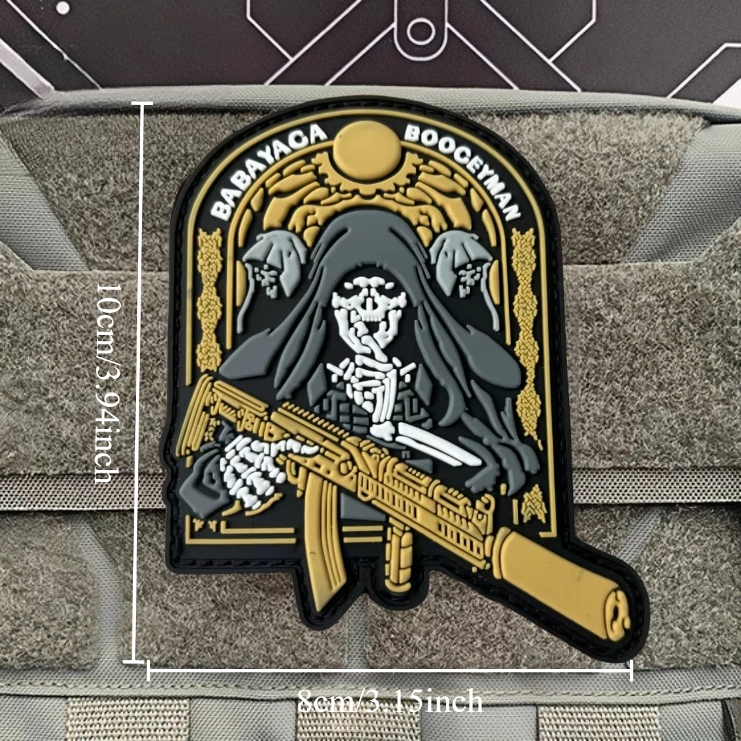 Parches de gancho y bucle de PVC 3D "BOOGEYMAN BABAYACA" para ropa, emblema de moral táctico, pegatina para mochila del ejército militar - imagen 2