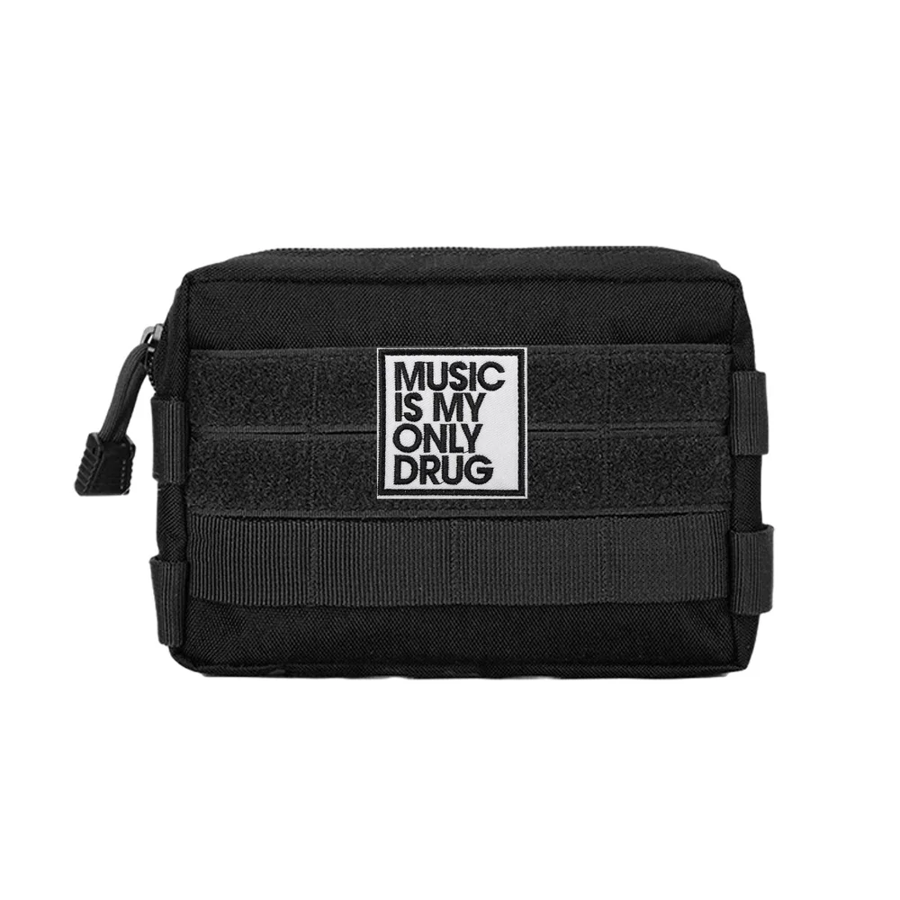 Parche Meme con citas de Velcros tácticos de goteo musical, insignia de cierre de gancho de moral divertida bordada para mochila Molle, gorra vaquera - imagen 4