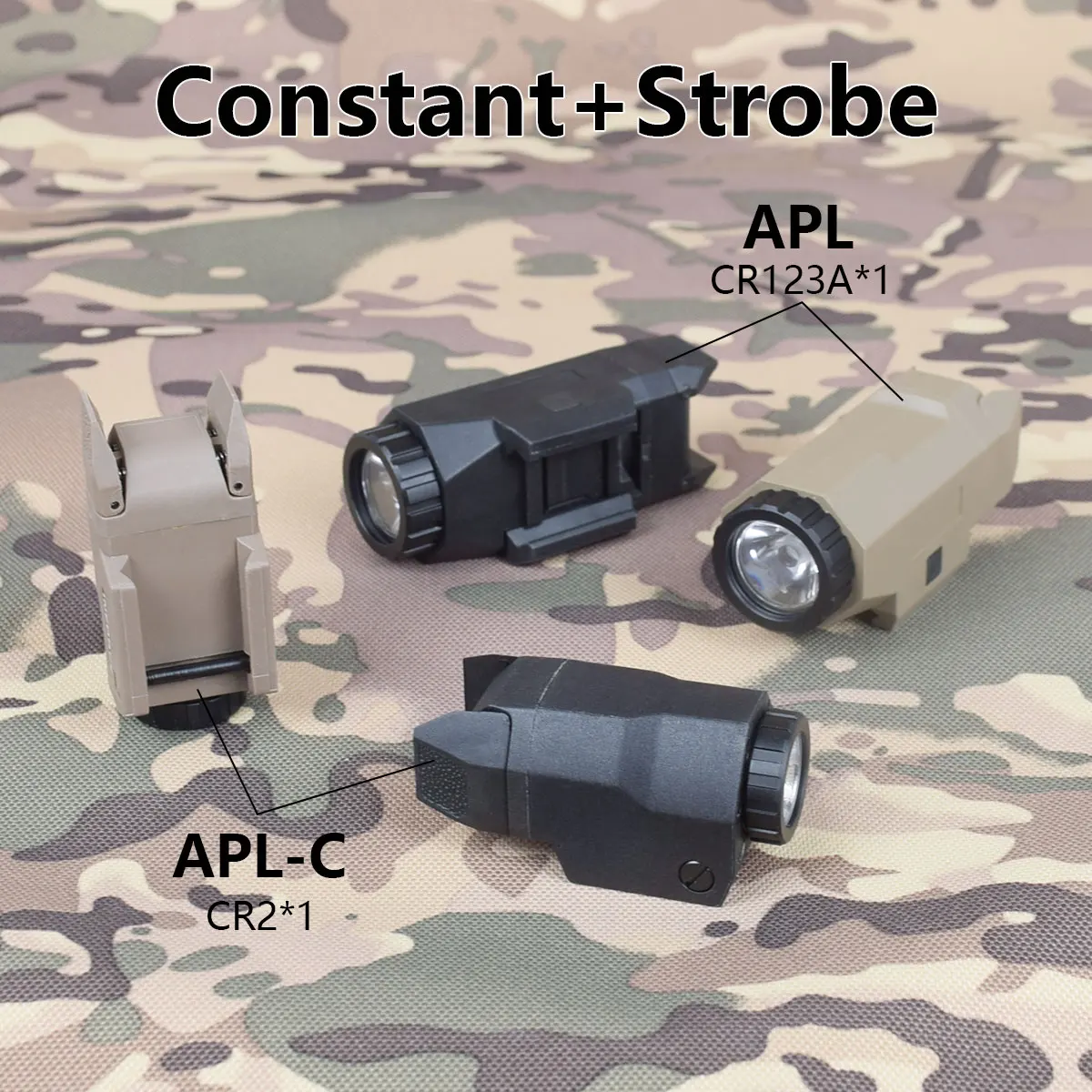 Táctico WML APL APL-C Nylon Rifle pistola estroboscópica luz LED ajuste 20mm Rail Airsoft arma caza linterna - imagen 4