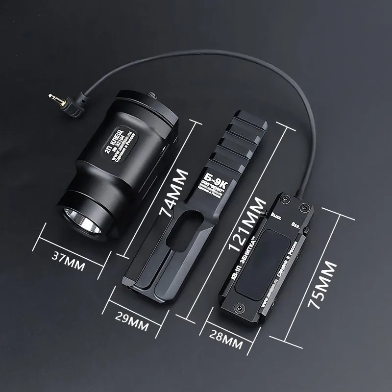 Zenitco-K-2P táctica de Metal GEN 2 KLESCH 2P, luz para arma de AK-SD, apta para riel de 20mm con interruptor estroboscópico, linterna LED potente para caza - imagen 3