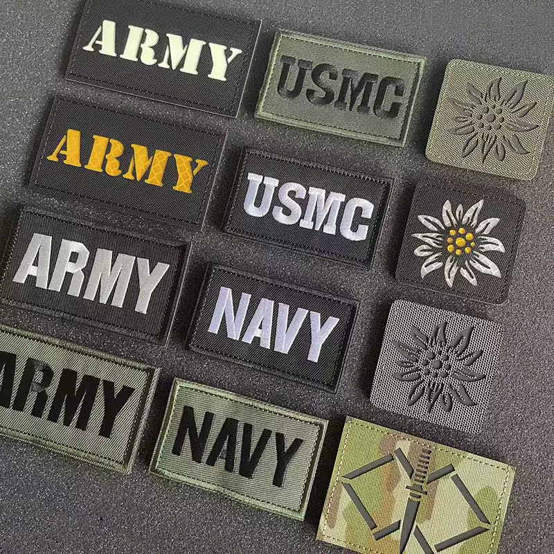 Parches tácticos IR reflectantes – Emblemas ejército, marina y Edelweiss - imagen 3