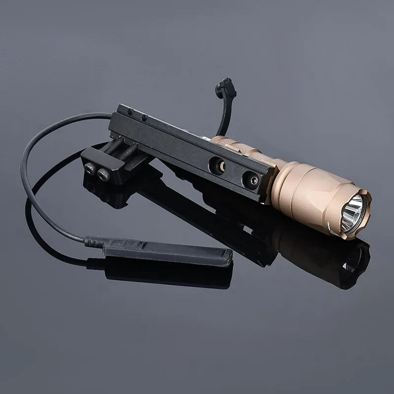 Luz de exploración táctica Surefir M300, carril lateral M600, linterna adaptativa, montaje en desplazamiento, Base, Arma de foco, 20mm, riel Picatinny - imagen 3