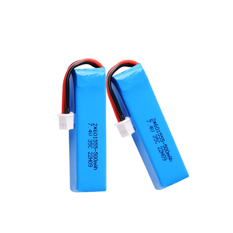 Batería Lipo 2 S 7,4 V 500mAh 35C con cargador para BETAFPV LiteRadio 2 SE, transmisor de Control remoto, piezas de Radio 601555 61x16x13mm - imagen 3