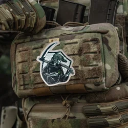 Parche con estampado de guerrero y esqueleto, chaleco táctico, insignia de moral con gancho y bucle, pegatinas decorativas para mochila, parches para brazalete para ropa