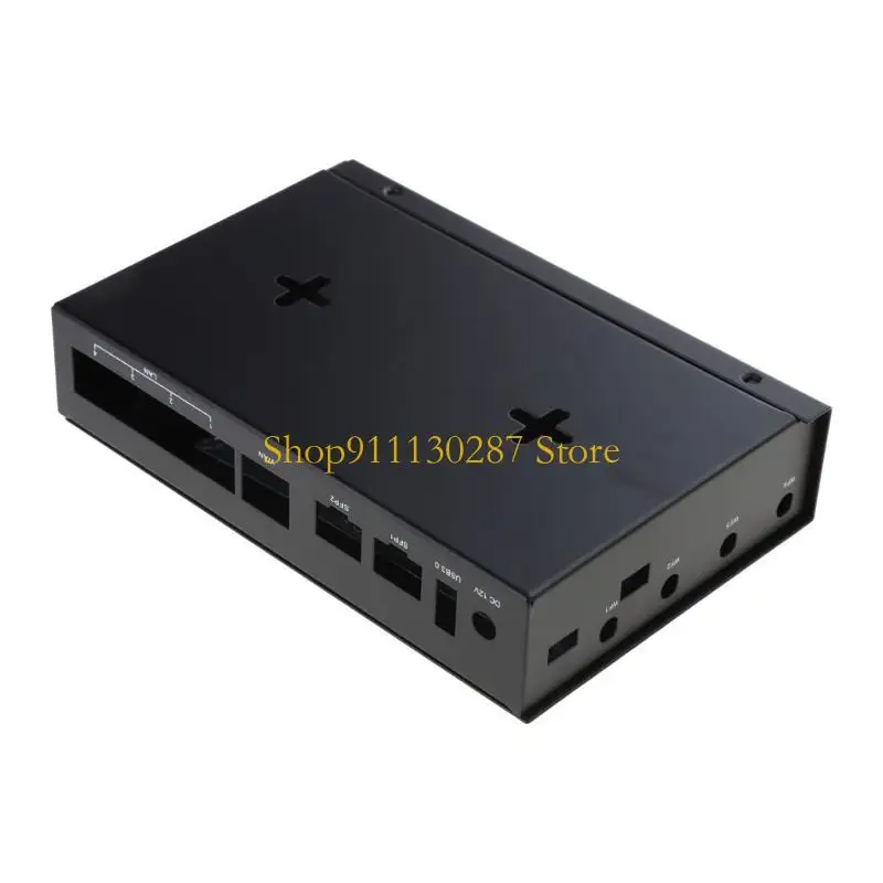 J1HC Aluminum Enclosure Case with 6 Heat Sinks for Banana Pi R3 Development Board Cooling Box