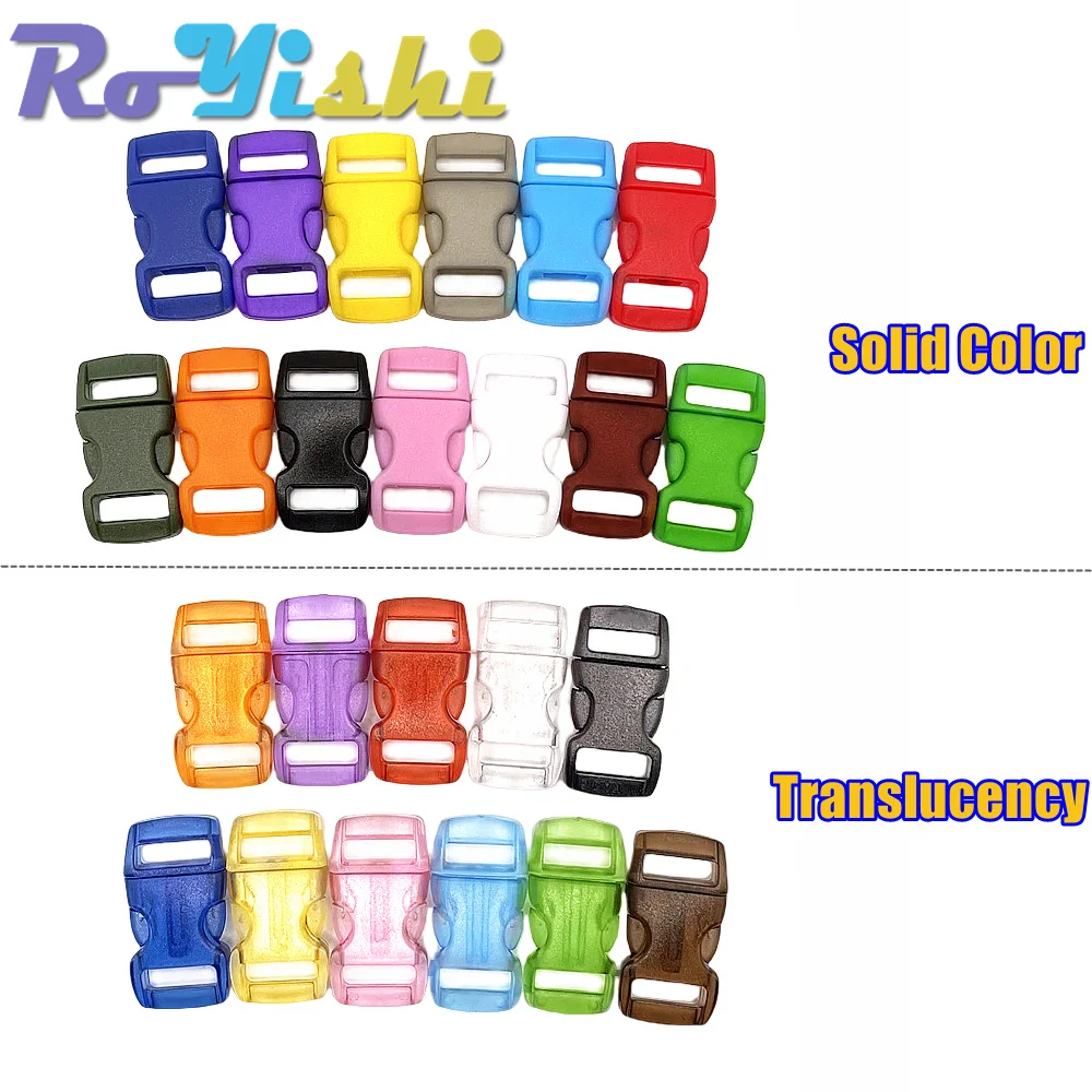 30 unids/pack 10mm hebilla de apertura lateral paracaídas curvo 550 Paracord pulsera Clip Collar de gato Correa correas mochila accesorios DIY - imagen 3