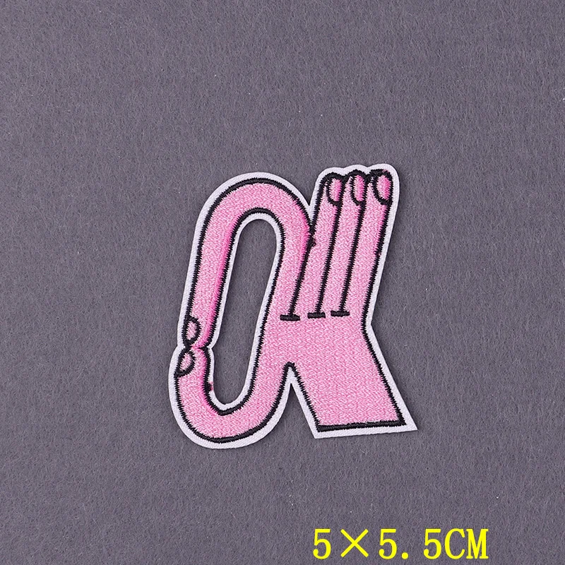 Parche de palabras, parches bordados para ropa, bricolaje, feminismo, parches para planchar en ropa, insignias rosas a rayas, accesorio para mochila - imagen 4