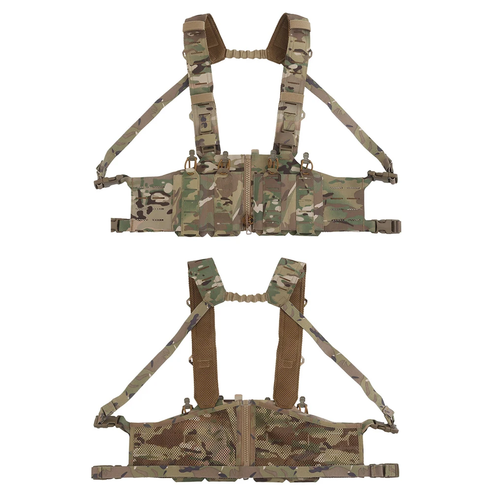 Nuevo chaleco deportivo táctico para caza, aparejos de pecho, chaleco SF de asalto MOLLE ligero, bolsa Mag, correa estilo H - imagen 3