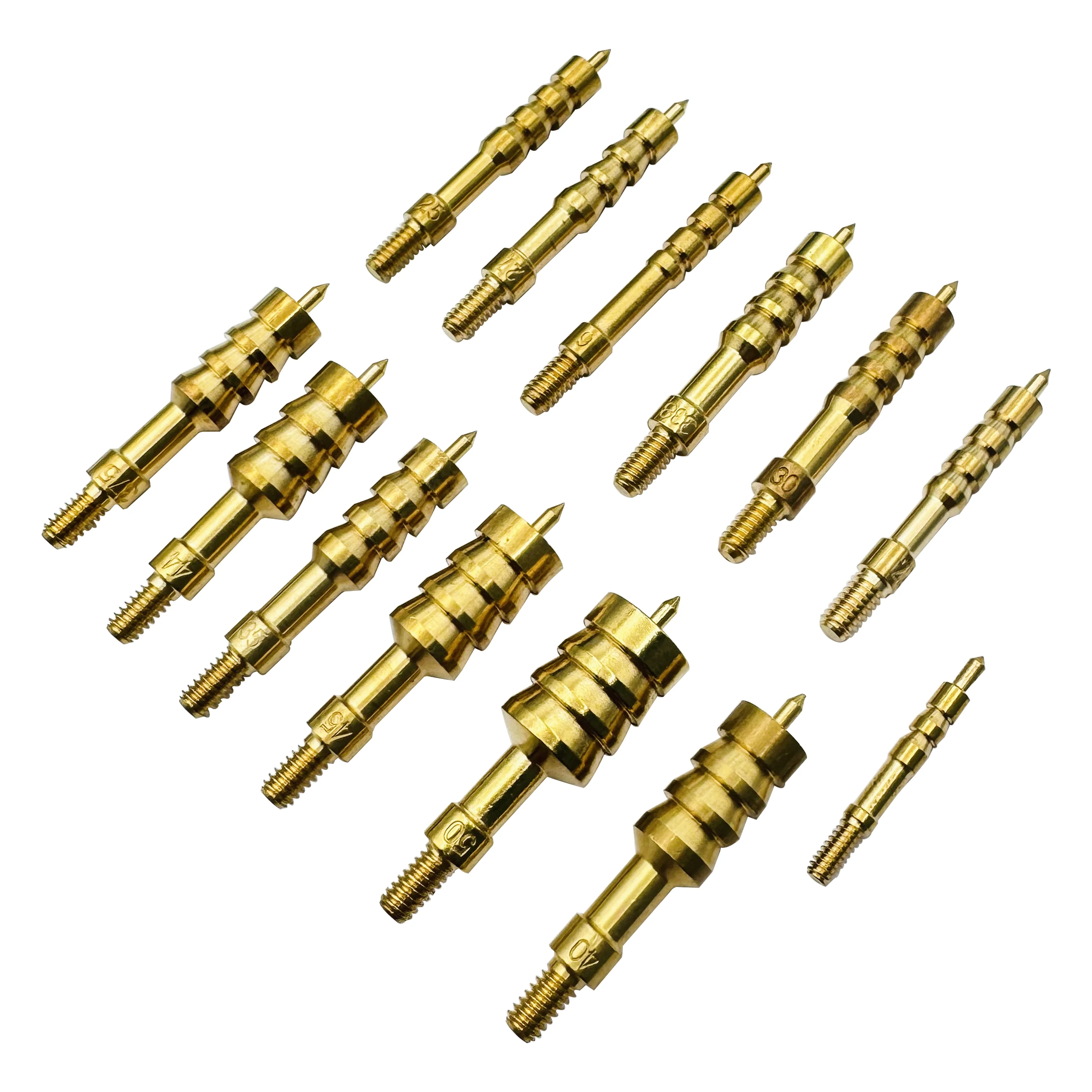 13 tipos de limpieza de latón Jag 8/32 rosca 7,62mm/.22/.243/.40/.45/.30 soporte de parche de limpieza de pistola de latón mantenimiento de pistola de Rifle - imagen 2