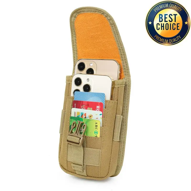 Bolsa táctica de camuflaje 1000D para correr, bolsa deportiva para teléfono, bolsillo en la cintura, accesorio Molle de doble capa, paquete de billetera para banco de energía - imagen 5