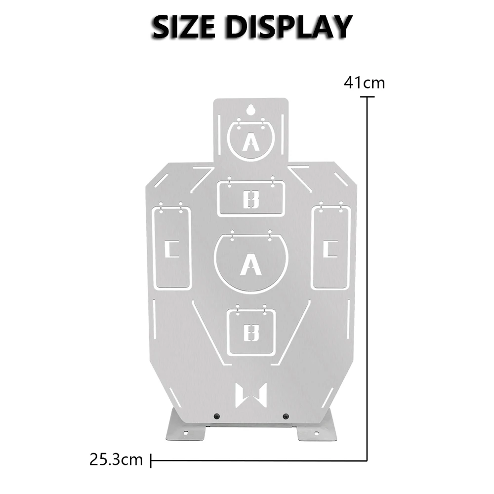 Objetivo de entrenamiento de tiro SUS 304, Material metálico, caza táctica, Airsoft, BBS, Paintball - imagen 5