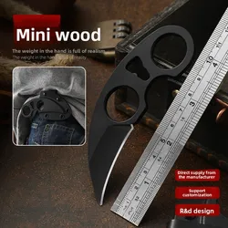 Collar con mini cuchillo de garra EDC afilado para bolsillo exteriores